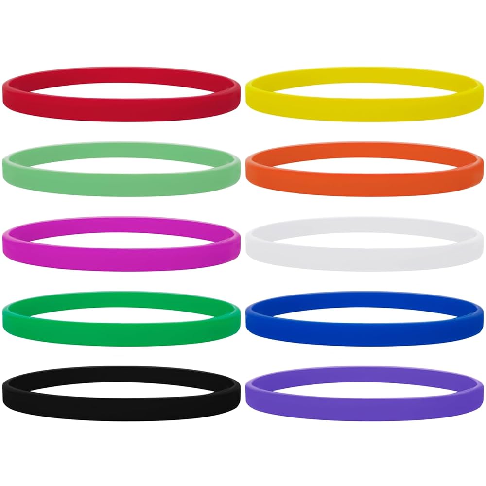 Pulseras de silicona sin impresión 6 mm