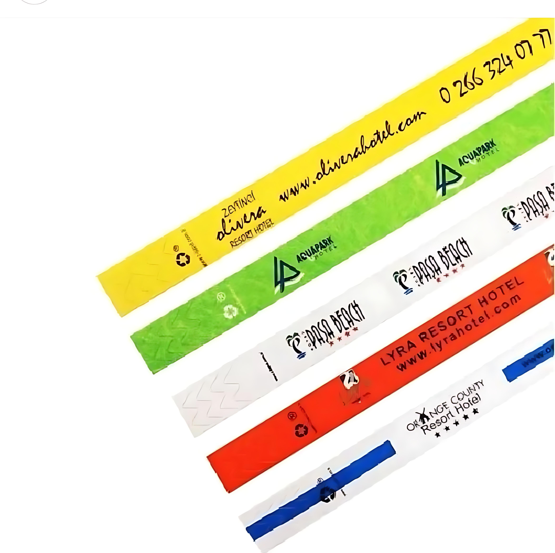 Pulseras Tyvek hotel color Pantone