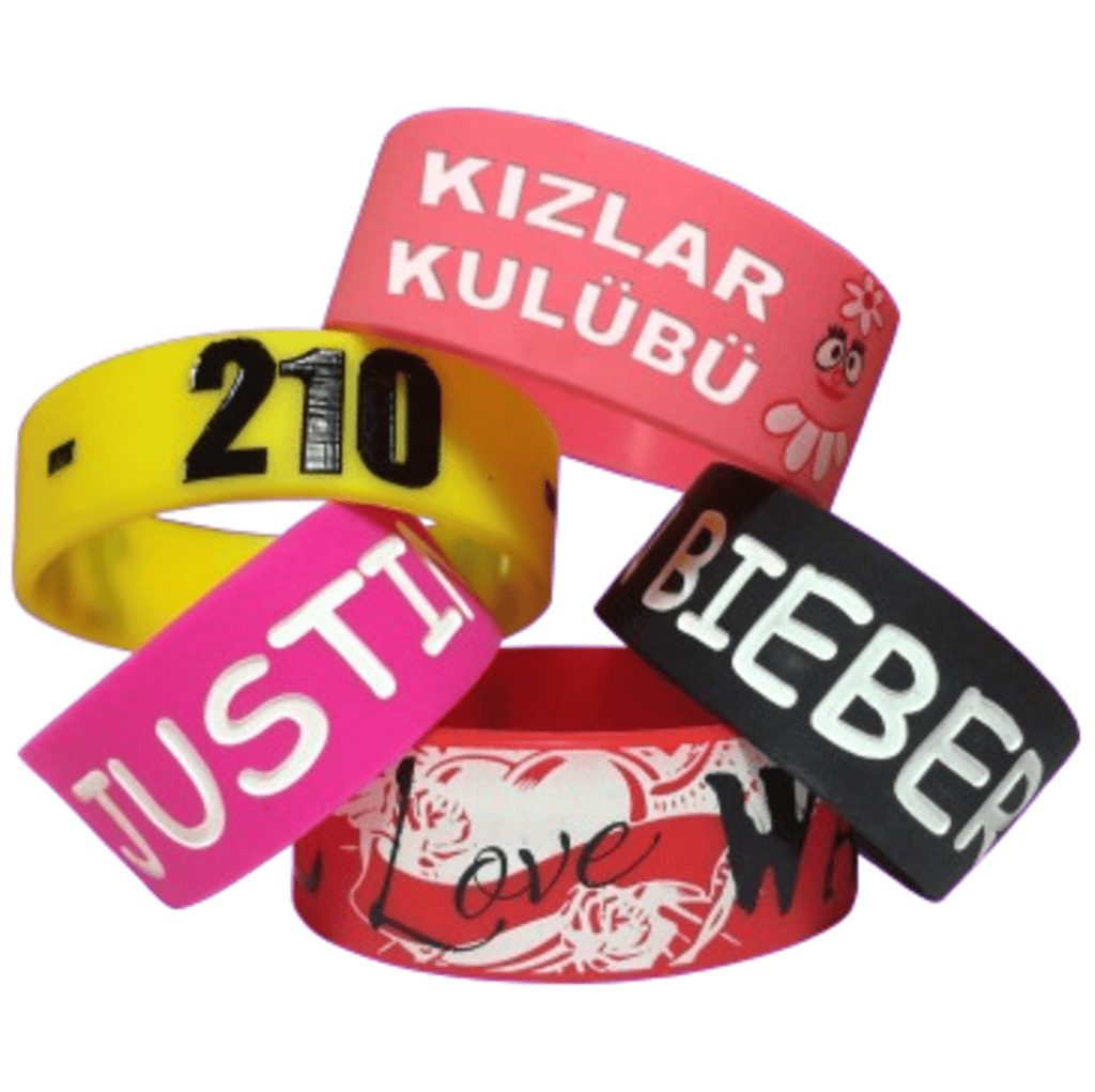 Pulseras de silicona anchas