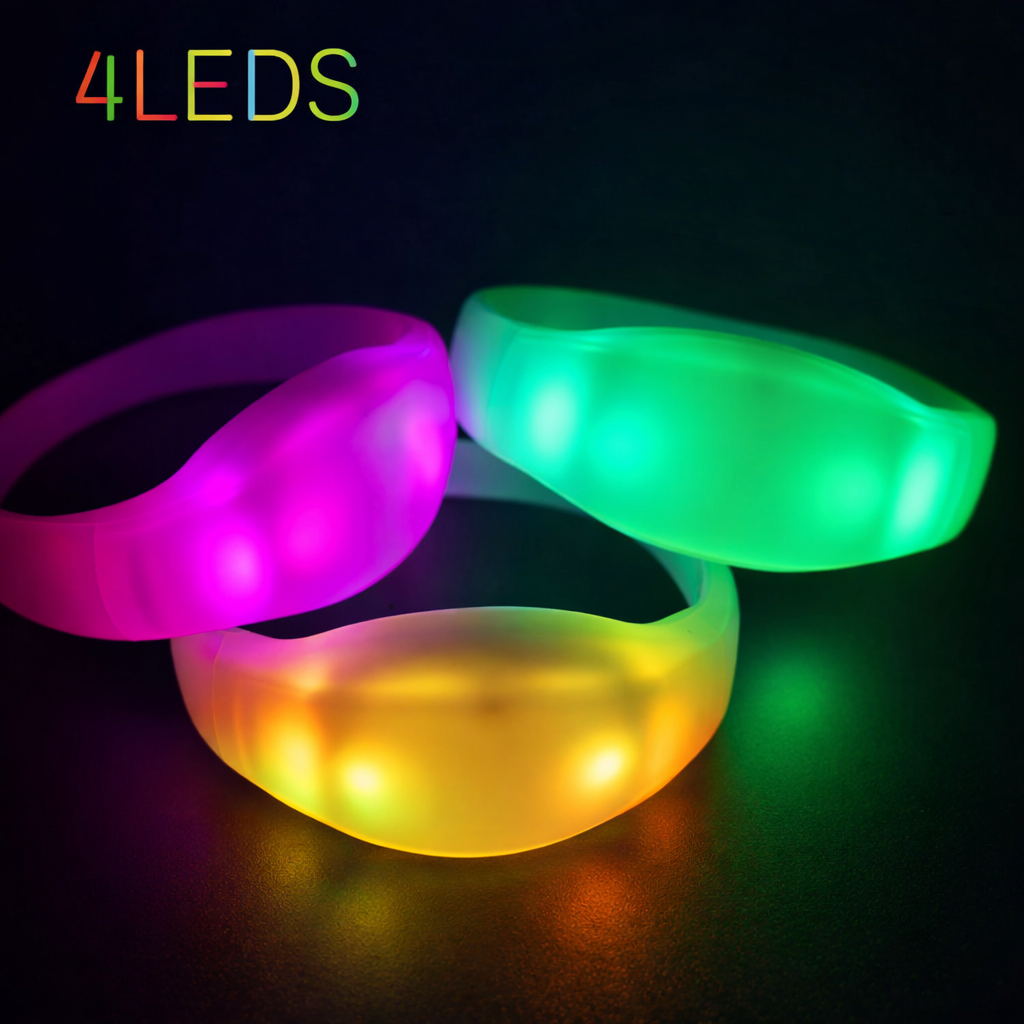 TLW-SRC102 Pulsera LED de Silicona 4 LEDs